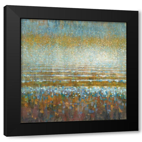 Rains over the Lake Black Modern Wood Framed Art Print with Double Matting by Nai, Danhui