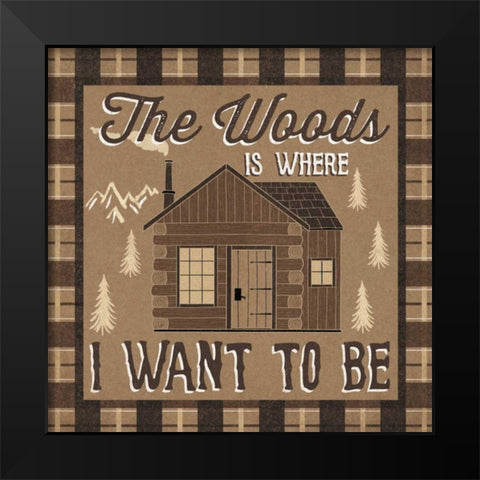 The Great Outdoors IV Black Modern Wood Framed Art Print by Marshall, Laura