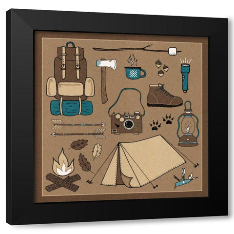The Great Outdoors V Black Modern Wood Framed Art Print with Double Matting by Marshall, Laura