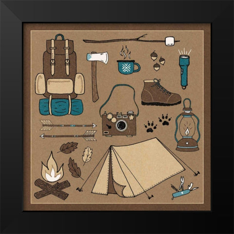 The Great Outdoors V Black Modern Wood Framed Art Print by Marshall, Laura