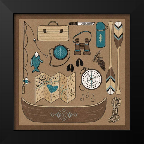 The Great Outdoors VI Black Modern Wood Framed Art Print by Marshall, Laura