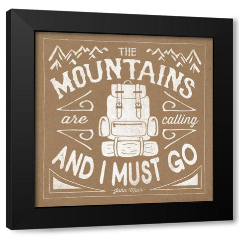 The Great Outdoors IX Black Modern Wood Framed Art Print by Marshall, Laura