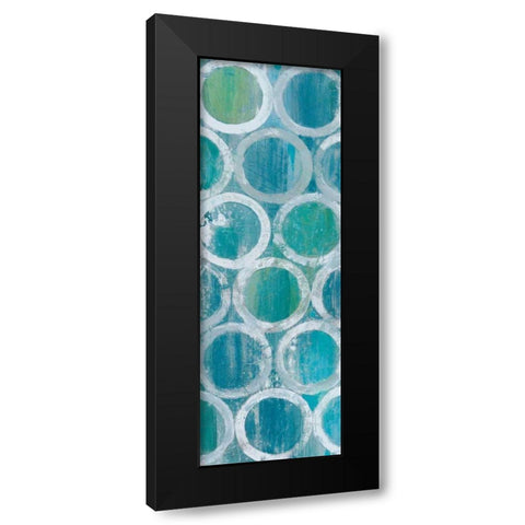 Stack of Tubes Blue II Black Modern Wood Framed Art Print by Hristova, Albena
