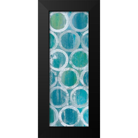 Stack of Tubes Blue II Black Modern Wood Framed Art Print by Hristova, Albena