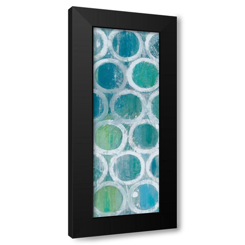 Stack of Tubes Blue III Black Modern Wood Framed Art Print by Hristova, Albena