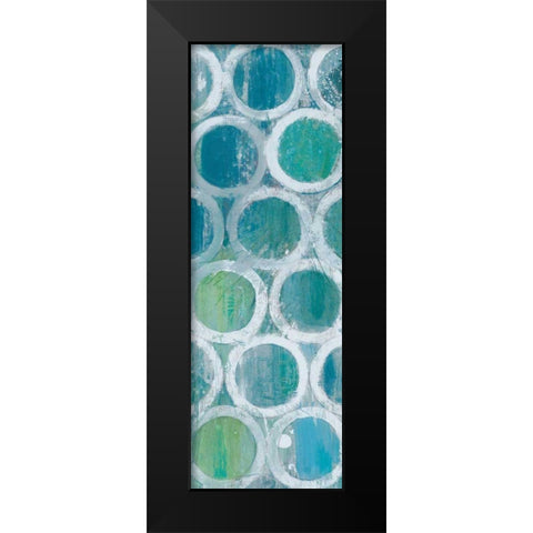 Stack of Tubes Blue III Black Modern Wood Framed Art Print by Hristova, Albena