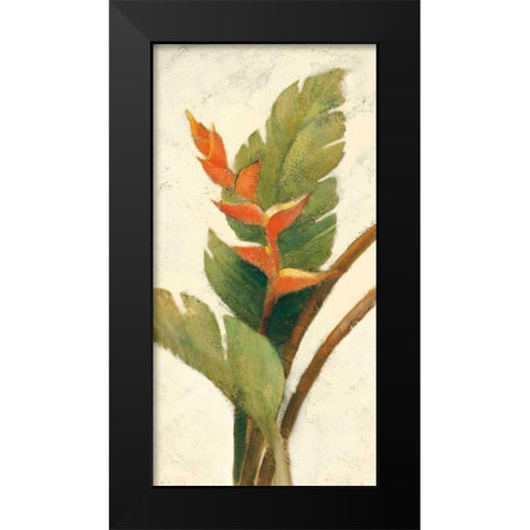 Halconia Blossom on White Black Modern Wood Framed Art Print by Hristova, Albena