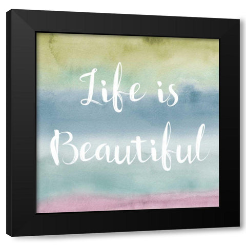 Rainbow Seeds Painted Pattern XIV Cool Life Black Modern Wood Framed Art Print with Double Matting by Audit, Lisa