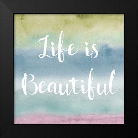 Rainbow Seeds Painted Pattern XIV Cool Life Black Modern Wood Framed Art Print by Audit, Lisa