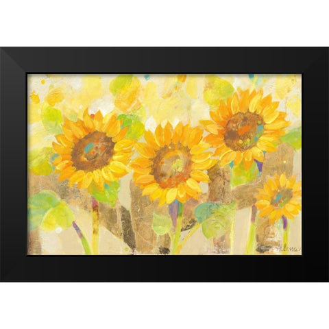 Turn to the Sun Black Modern Wood Framed Art Print by Hristova, Albena