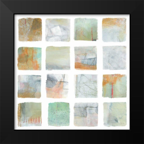 The Misty Fields Black Modern Wood Framed Art Print by Davies, Jane