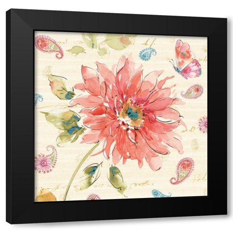 Happy Gypsy II Black Modern Wood Framed Art Print with Double Matting by Pela
