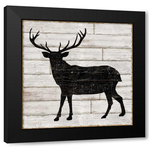 Lake Lodge II Neutral no Words Black Modern Wood Framed Art Print by Schlabach, Sue
