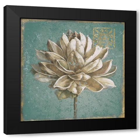 Seed Pod I no Words Turquoise Black Modern Wood Framed Art Print by Grove, Beth