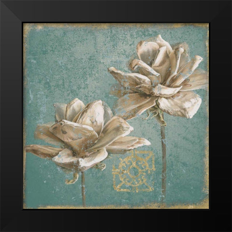 Seed Pod II no Words Turquoise Black Modern Wood Framed Art Print by Grove, Beth