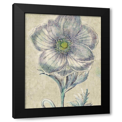 Belle Fleur II Crop Linen Black Modern Wood Framed Art Print with Double Matting by Schlabach, Sue