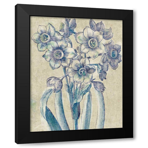 Belle Fleur IV Crop Linen Black Modern Wood Framed Art Print by Schlabach, Sue