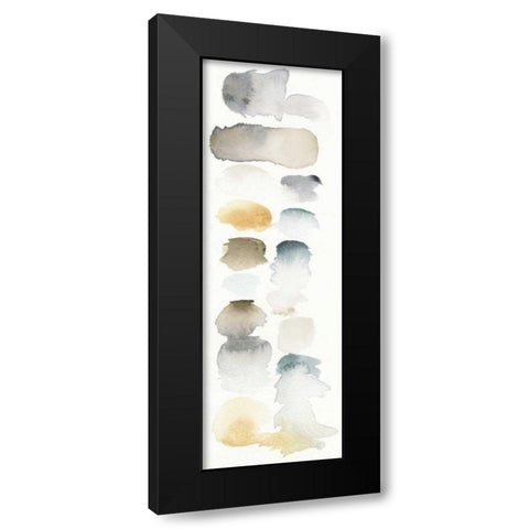 Watercolor Swatch Panel Neutral I Black Modern Wood Framed Art Print with Double Matting by Elyse, DeNeige