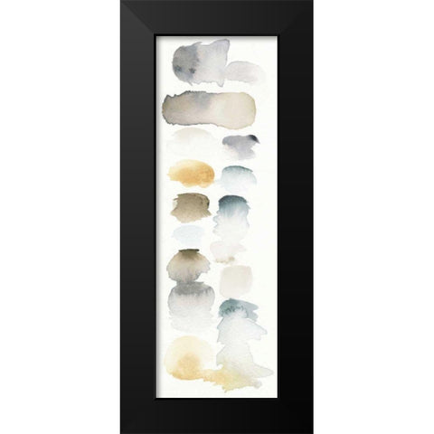 Watercolor Swatch Panel Neutral I Black Modern Wood Framed Art Print by Elyse, DeNeige