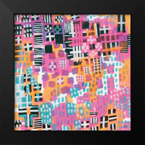 City Lights Crop Black Modern Wood Framed Art Print by Averinos, Melissa