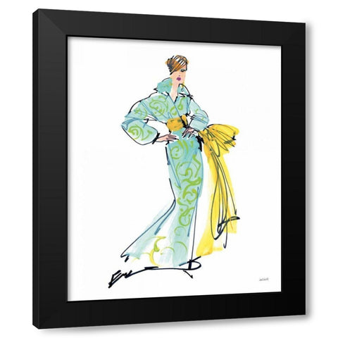 Colorful Fashion I Black Modern Wood Framed Art Print by Tavoletti, Anne