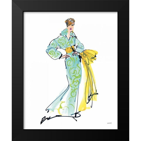 Colorful Fashion I Black Modern Wood Framed Art Print by Tavoletti, Anne