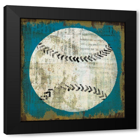 Ball I on Blue Black Modern Wood Framed Art Print with Double Matting by Mullan, Michael
