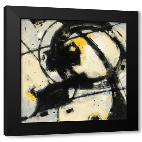 Expression Abstract III Black Modern Wood Framed Art Print with Double Matting by Novak, Shirley