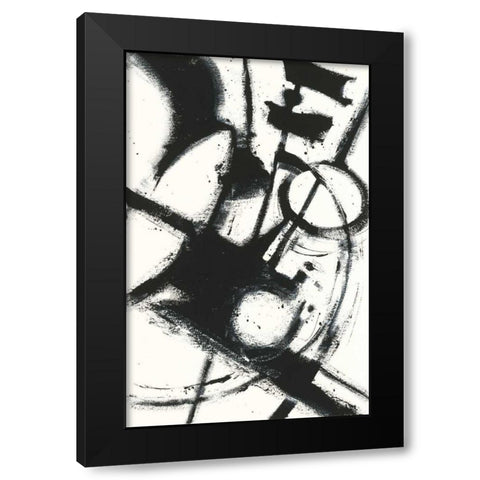 Expression Abstract II White Black Modern Wood Framed Art Print by Novak, Shirley