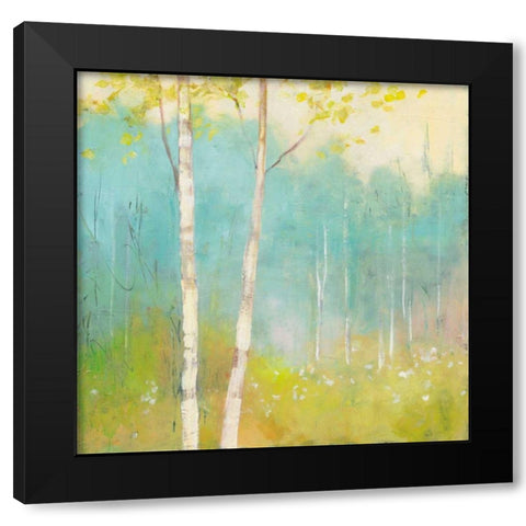 Spring Fling I Black Modern Wood Framed Art Print with Double Matting by Purinton, Julia