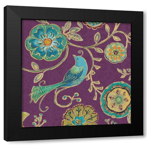 Bohemian Wings VII Aubergine Black Modern Wood Framed Art Print with Double Matting by Brissonnet, Daphne