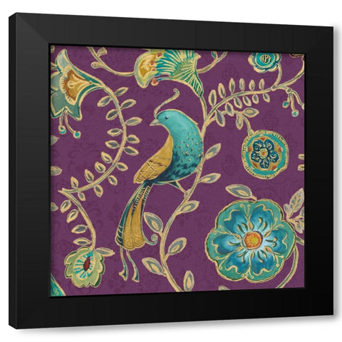 Bohemian Wings VIII Aubergine Black Modern Wood Framed Art Print with Double Matting by Brissonnet, Daphne