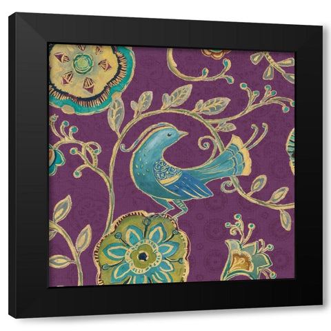 Bohemian Wings IX Aubergine Black Modern Wood Framed Art Print by Brissonnet, Daphne