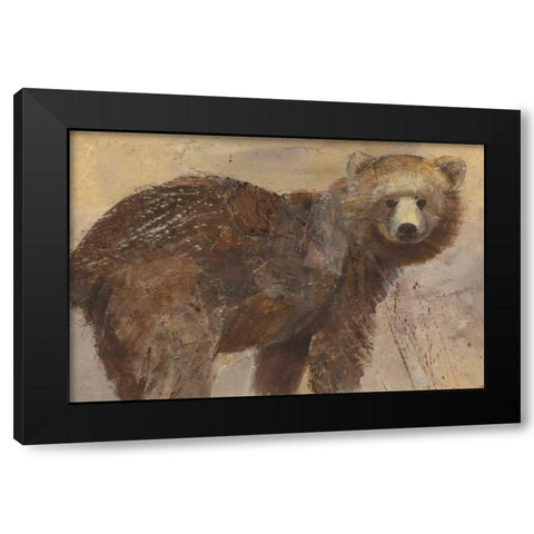 Backward Glance Black Modern Wood Framed Art Print by Hristova, Albena