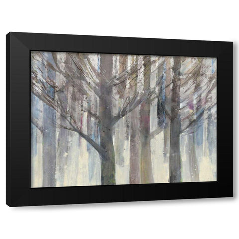 Forest Light Black Modern Wood Framed Art Print with Double Matting by Hristova, Albena