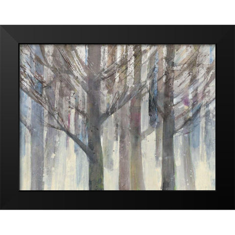 Forest Light Black Modern Wood Framed Art Print by Hristova, Albena
