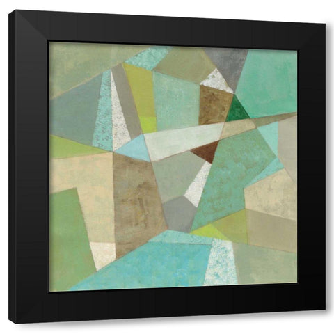 Spa Geo Metric Black Modern Wood Framed Art Print by Vassileva, Silvia