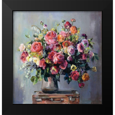 Abundant Bouquet Black Modern Wood Framed Art Print by Hageman, Marilyn