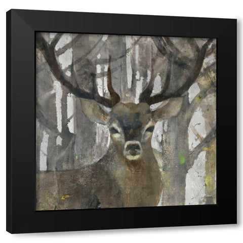 The Guardian Sq Black Modern Wood Framed Art Print by Hristova, Albena