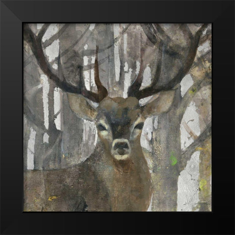 The Guardian Sq Black Modern Wood Framed Art Print by Hristova, Albena