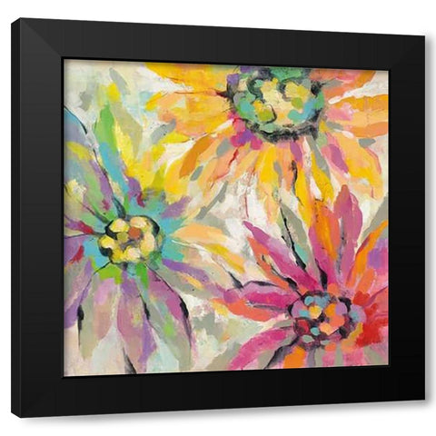 Abstracted Petals I Black Modern Wood Framed Art Print by Vassileva, Silvia