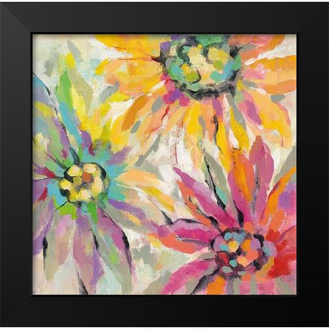 Abstracted Petals I Black Modern Wood Framed Art Print by Vassileva, Silvia