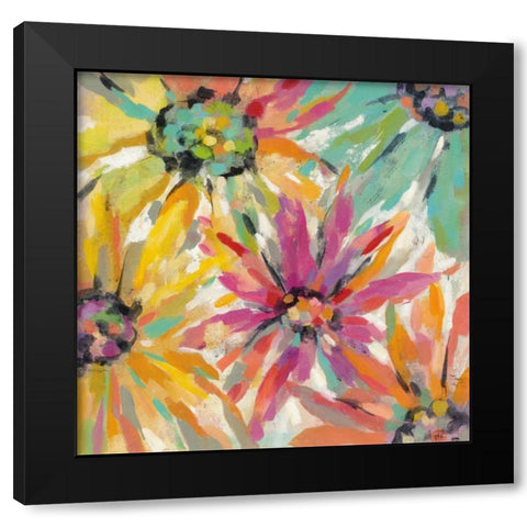 Abstracted Petals II Black Modern Wood Framed Art Print by Vassileva, Silvia