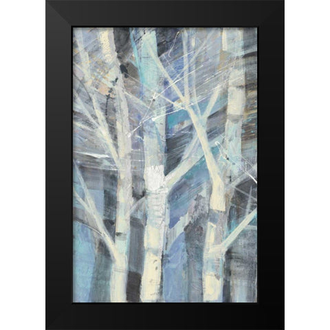 Winter Birches I Black Modern Wood Framed Art Print by Hristova, Albena