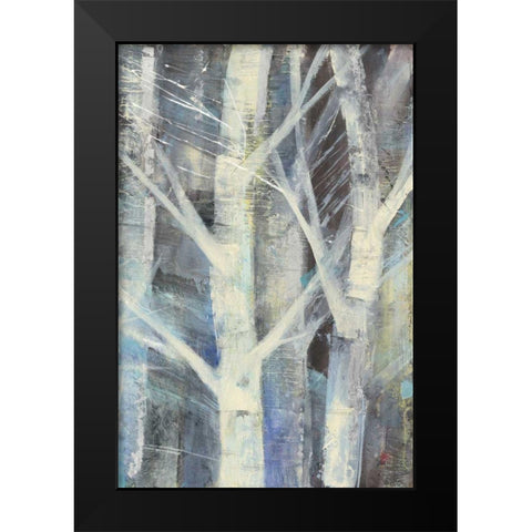 Winter Birches II Black Modern Wood Framed Art Print by Hristova, Albena
