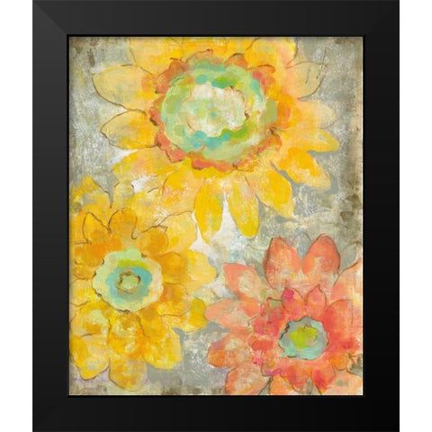 Venezia Fiori I Black Modern Wood Framed Art Print by Vassileva, Silvia