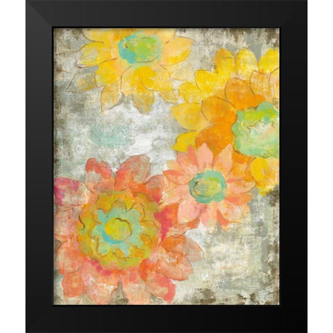 Venezia Fiori II Black Modern Wood Framed Art Print by Vassileva, Silvia