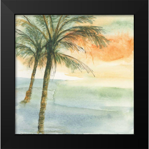 Island Sunset I Black Modern Wood Framed Art Print by Paschke, Chris