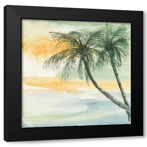 Island Sunset II Black Modern Wood Framed Art Print by Paschke, Chris