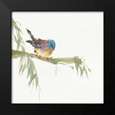 Finch Black Modern Wood Framed Art Print by Paschke, Chris